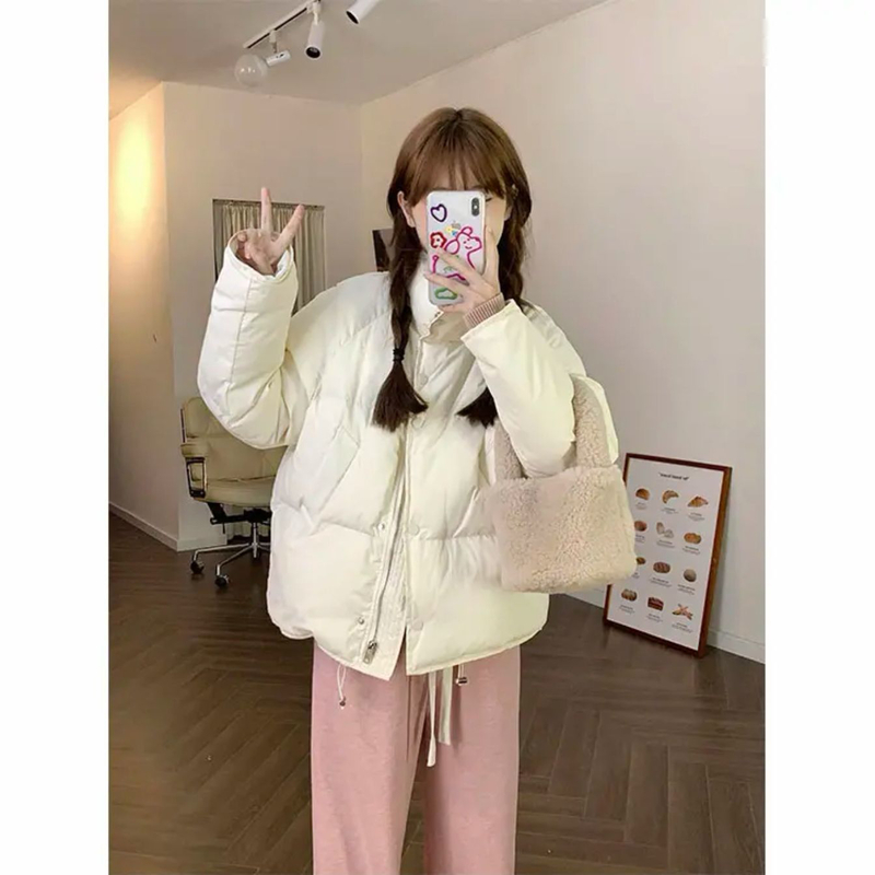 【602】短款冬季棉服女小个子秋冬设计感时尚韩版宽松外套女面包服