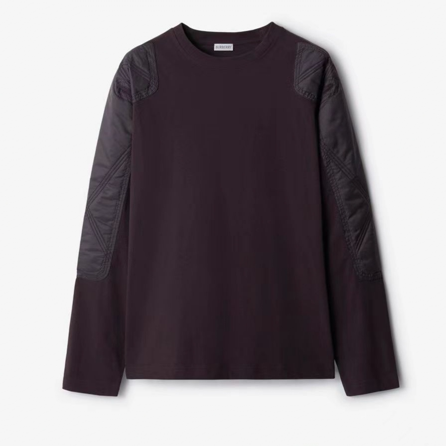 全新未使用 BURBERRY/博柏利 浆果色圆领套头休闲卫衣   MSW20230