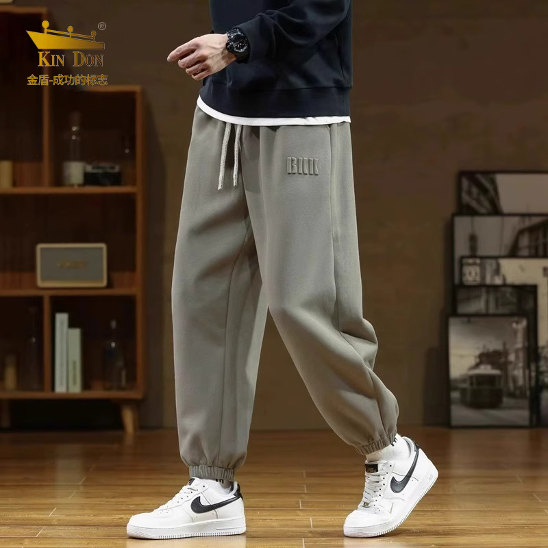 金盾秋季裤子男款高贵上档次男裤大码宽松运动休闲裤秋冬束脚长裤