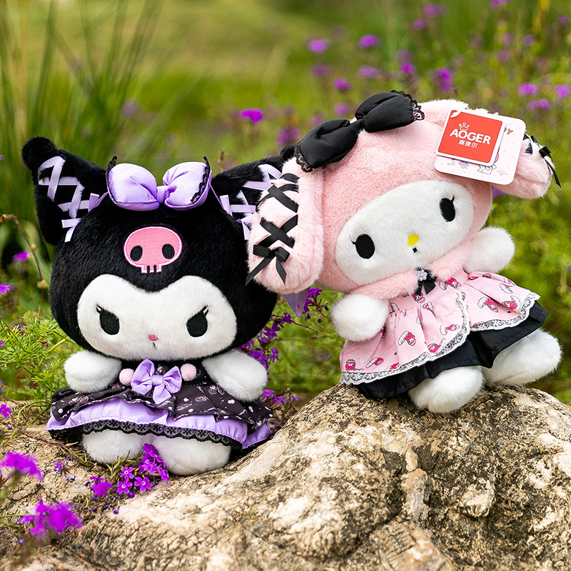 正版宴会库洛米和美乐蒂毛绒玩具公仔情侣玩偶摆件娃娃生日礼物女