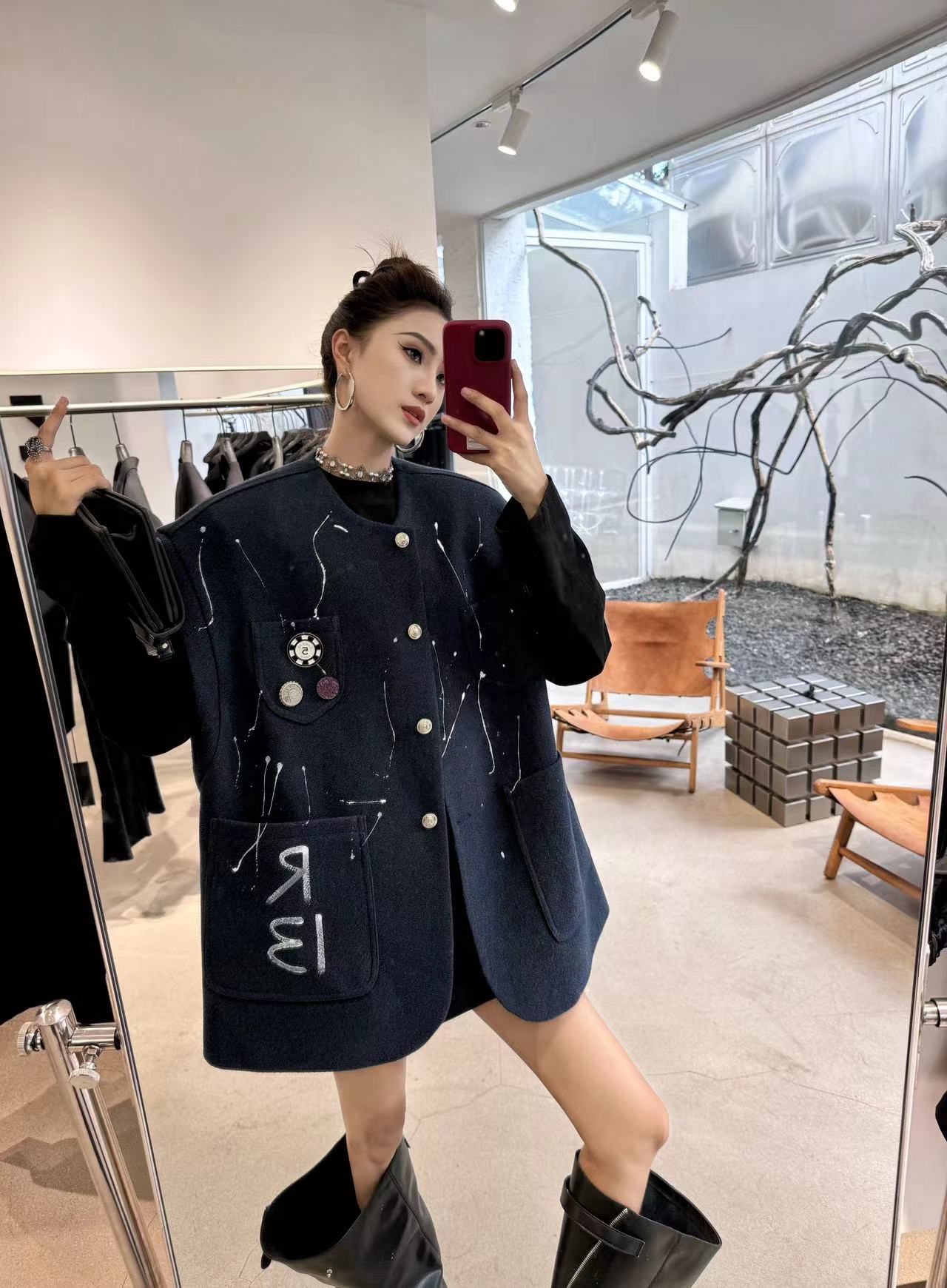 【XILIN ALIN 许愿池】新秋冬时尚重工设计无袖小香风马夹