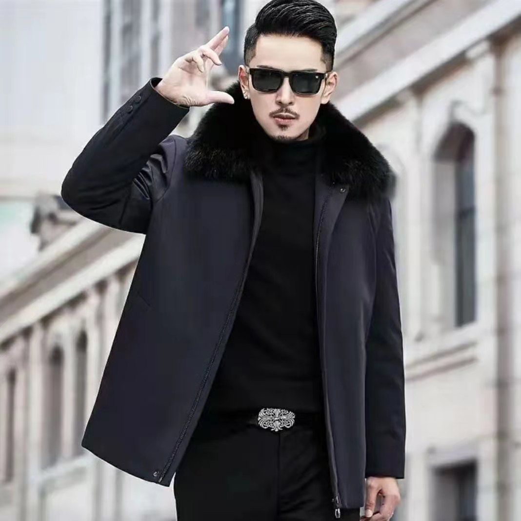 爸爸款冬季加厚保暖男款棉服男款时尚休闲商务秋冬