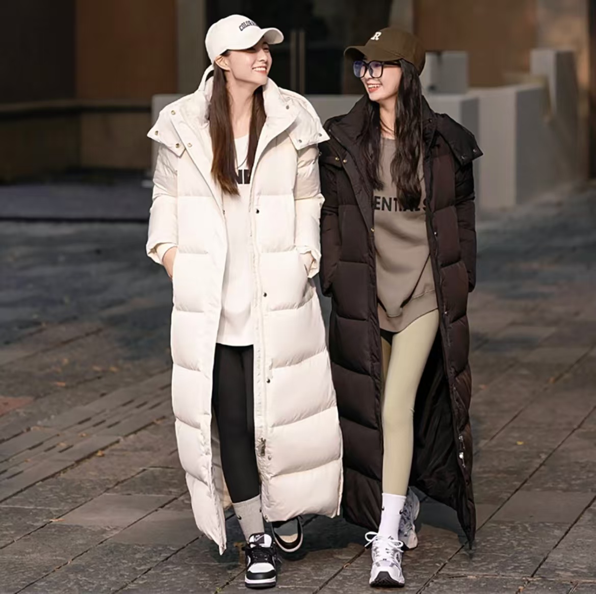 2024新款高个子长款棉服男女过膝到脚踝棉衣加长加厚东北棉袄外套