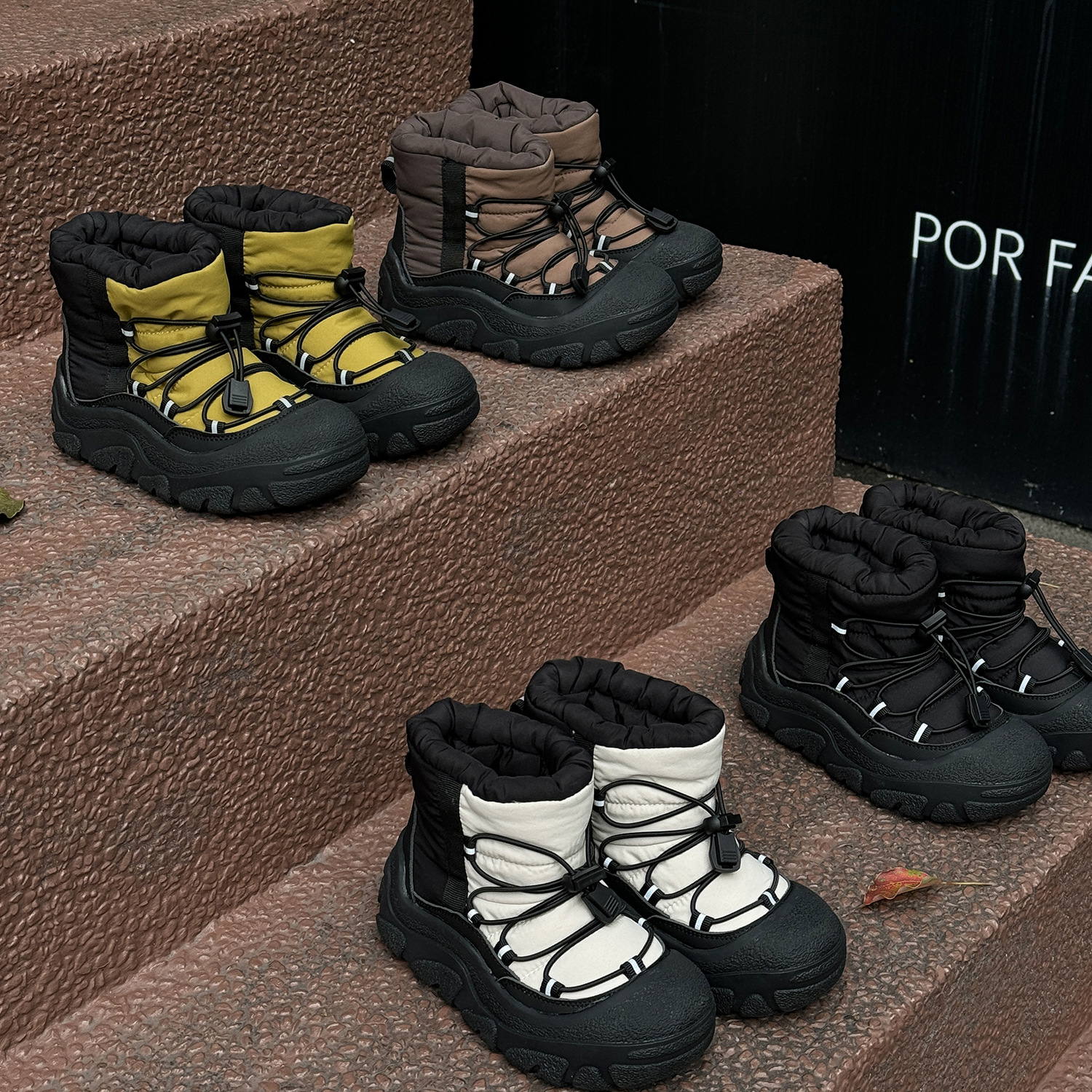 CoCoNut.儿童冬款加厚防水雪地靴男童保暖棉靴女童户外防滑滑雪鞋