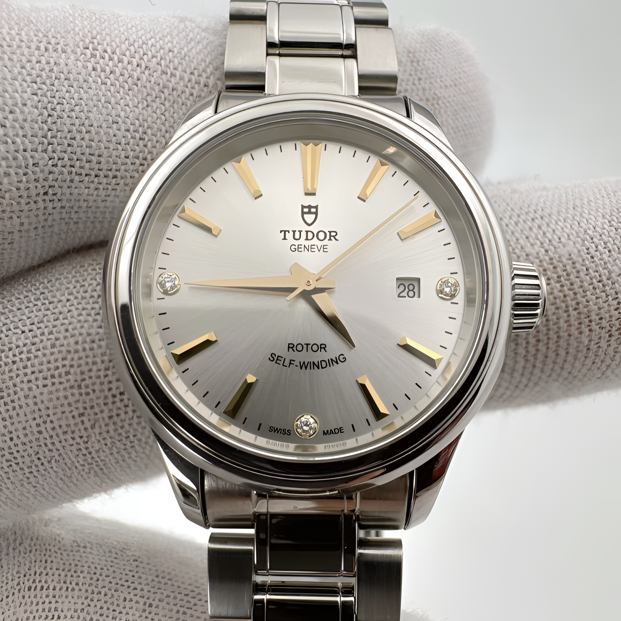 99新 TUDOR/帝舵 风尚系列女士手表/28mm表径/镶钻