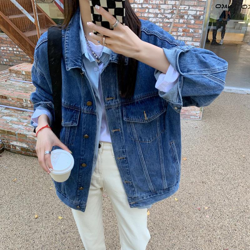 牛仔外套女2023年春季新款爆款宽松显瘦百搭ins火中长款潮流上衣