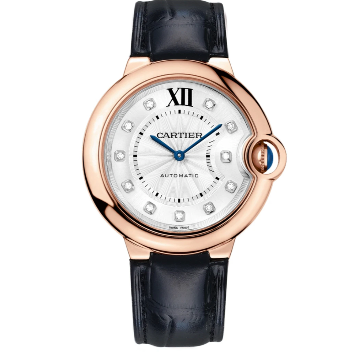 99新 Cartier/卡地亚 蓝气球/WJBB0010/36mm/机械镶钻名表时尚