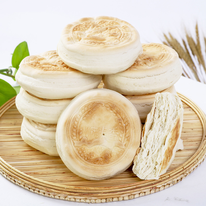 山东特产硬面杠子头烧饼面饼粗粮饼主食中式手工呛面千层麦香火烧