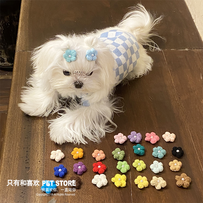 手工迷你碎发宠物bb夹蝴蝶结发饰饰品猫咪头饰约克夏马尔济斯比熊