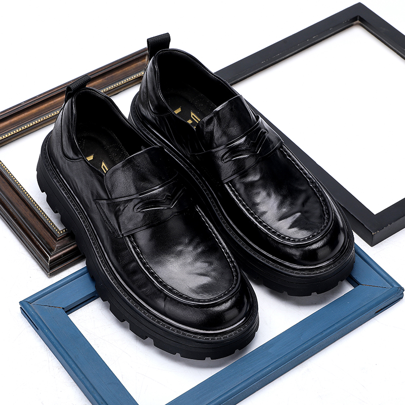 U7品牌男鞋  好鞋相伴  2025新款真皮时尚商务皮鞋一脚蹬休闲皮鞋