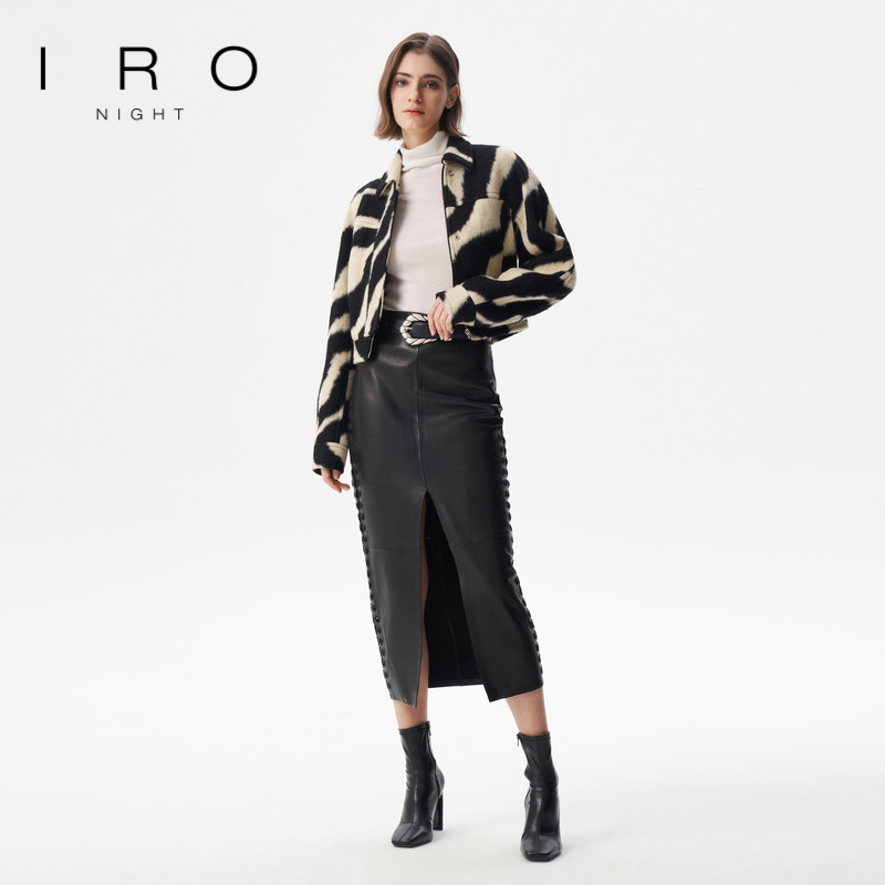 【旧ID】【流光风】IRO Night 斑马纹短外套含马海毛绵羊毛法式轻奢飒
