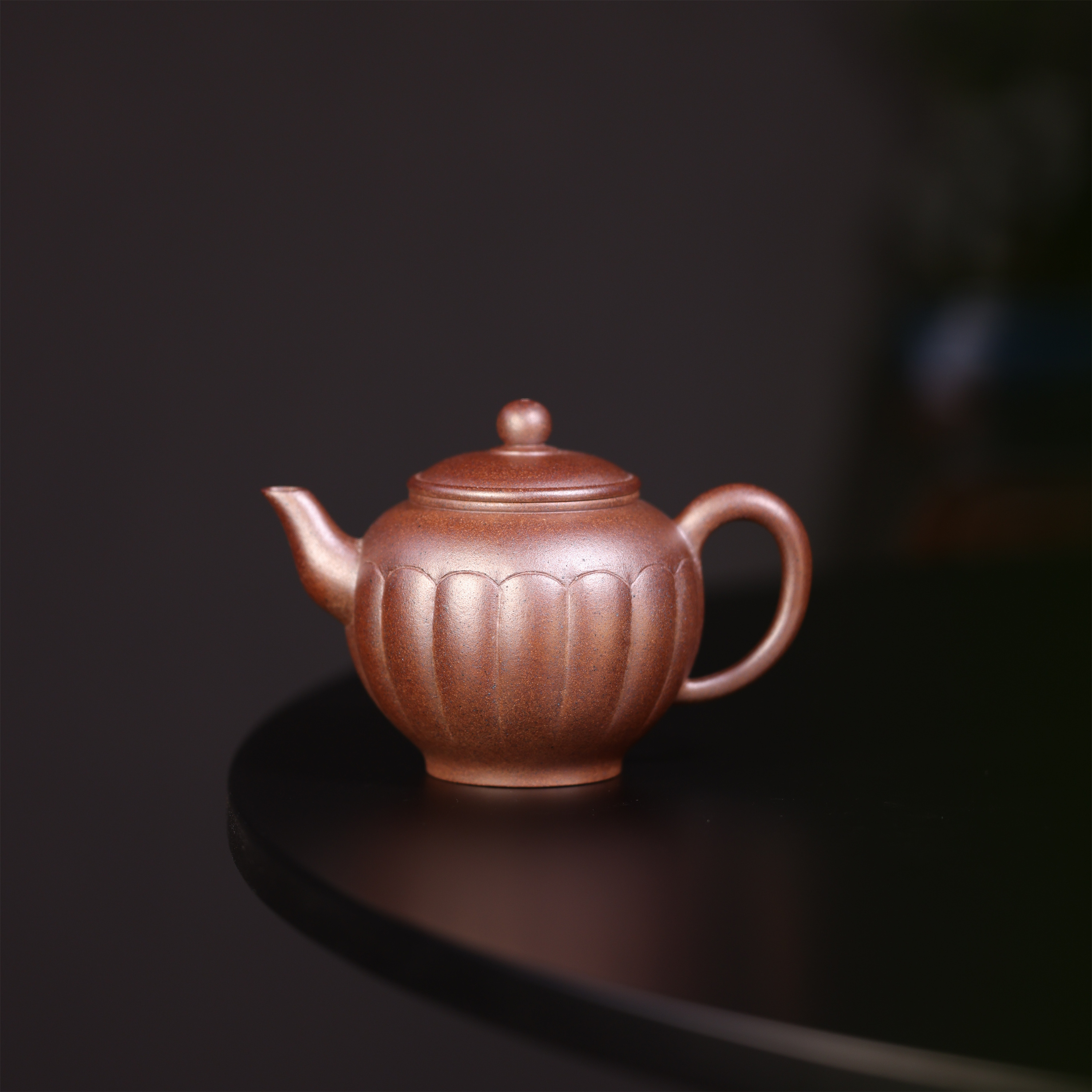 宜兴窑变第一人蒯良荣小菊瓣壶全手工窑宝作品高温窑变原矿老段泥