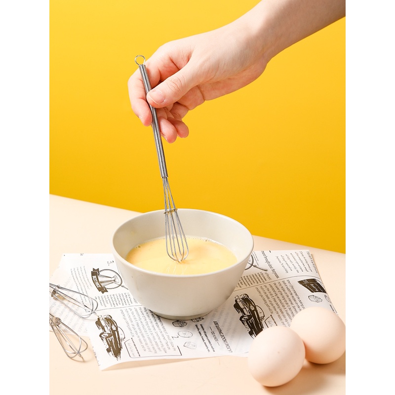 4629.迷你打蛋器小号轻便型不锈钢奶油打发起泡器搅拌棒手动 米木