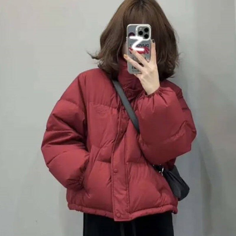 白鸭绒轻薄短款羽绒服女2023冬季小个子休闲显高时尚面包服短外套