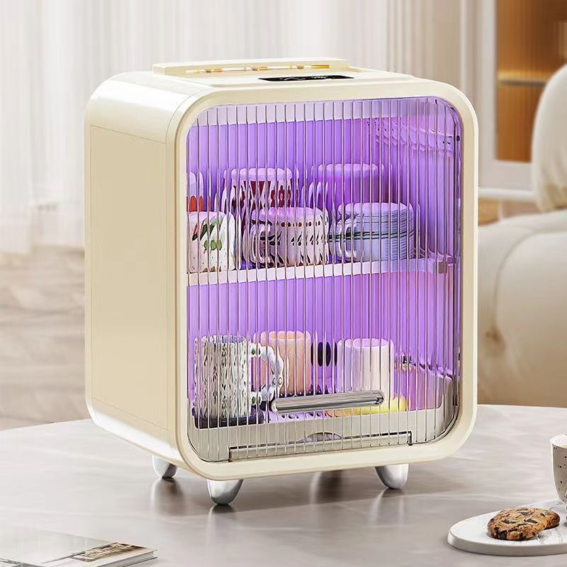 紫外线消毒婴儿奶瓶沥水碗架带盖碗筷辅食工具消毒柜水杯架带烘干