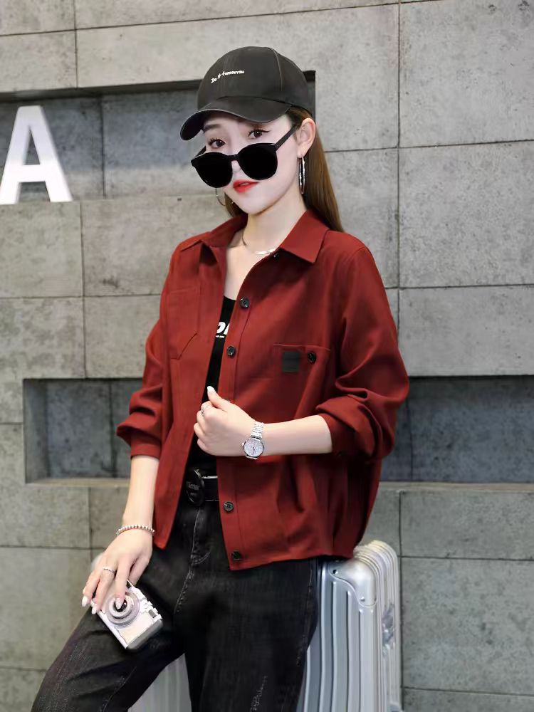 8808短款休闲外套女2024秋季新款高级感棒球服百搭上衣时尚衬衣