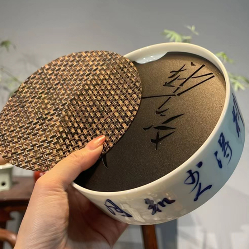 惊蛰 手写壶承茶盘干泡盘 书法仿古杯垫家用小茶台功夫茶具配件