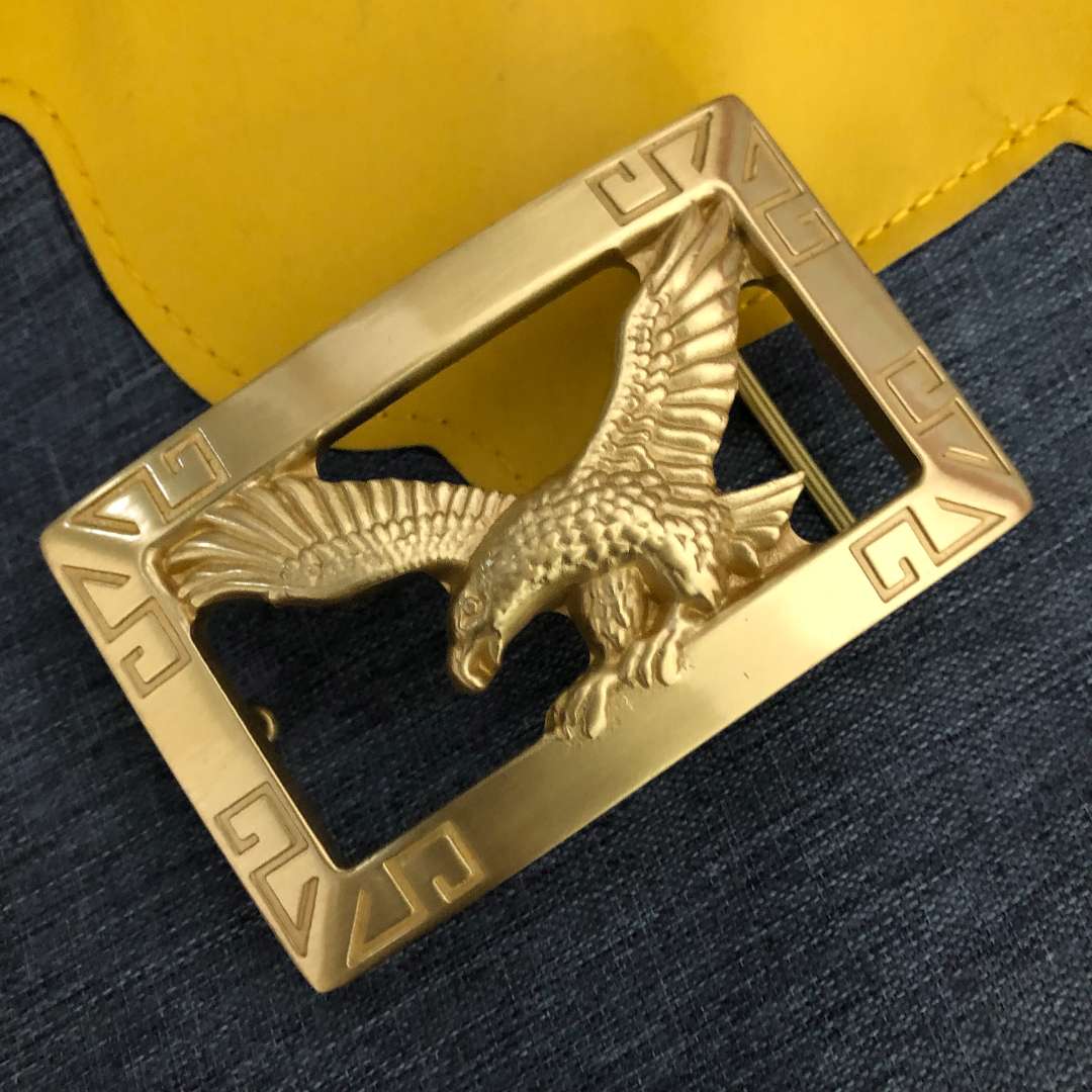 黄铜飞鹰皮带扣头平滑扣黄铜字母扣休闲男士板扣腰带配件3.8卡子