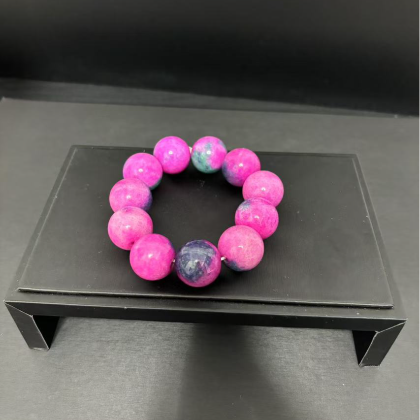 非金属珐琅手链 29樱花共生大圆珠 手串