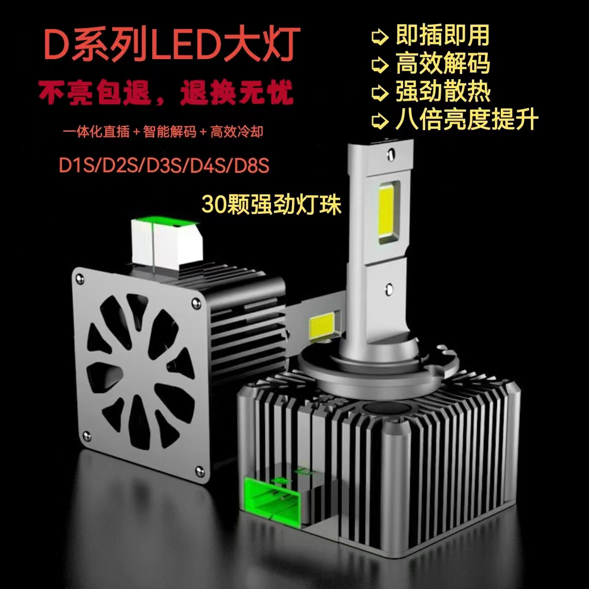 【5号D系列专用王者激光芯片]原车氙气车灯升级LED车灯专用