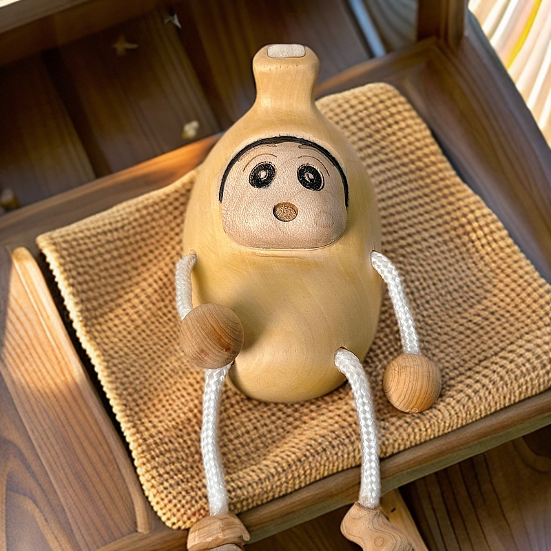蜡笔小新不蕉虑实木香蕉摆件创意可爱原创设计高端礼品日常送礼