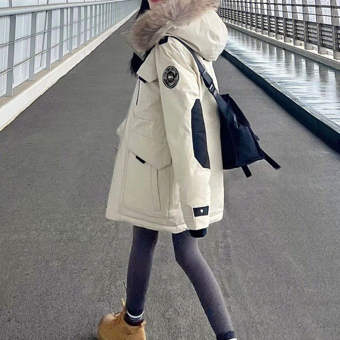 工装服女2023冬季新款高级设计感小众oversize情侣装派克服