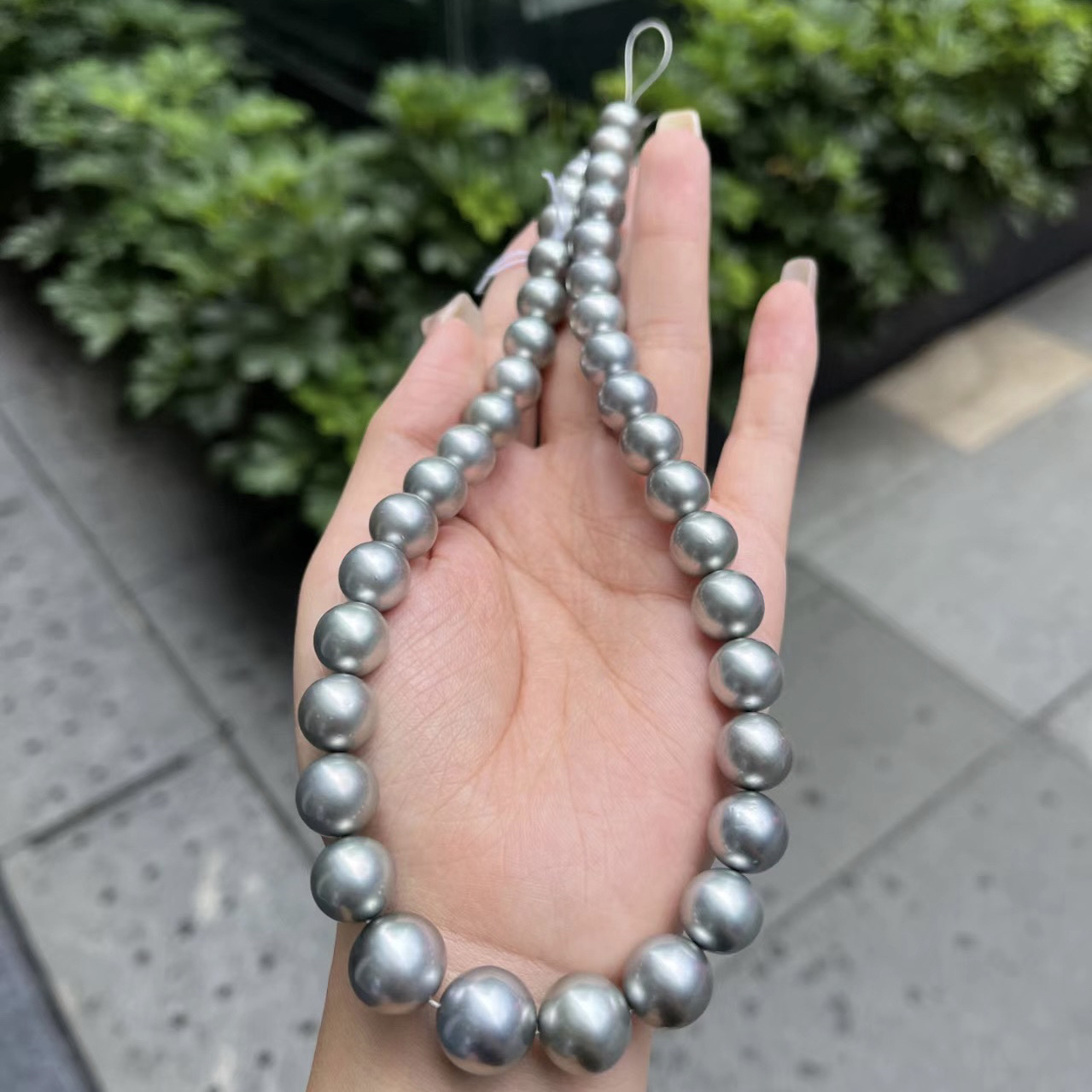 心怡珠宝【真科研Ocean Blue铂金灰项链】奶奶灰金属光感 高级百搭