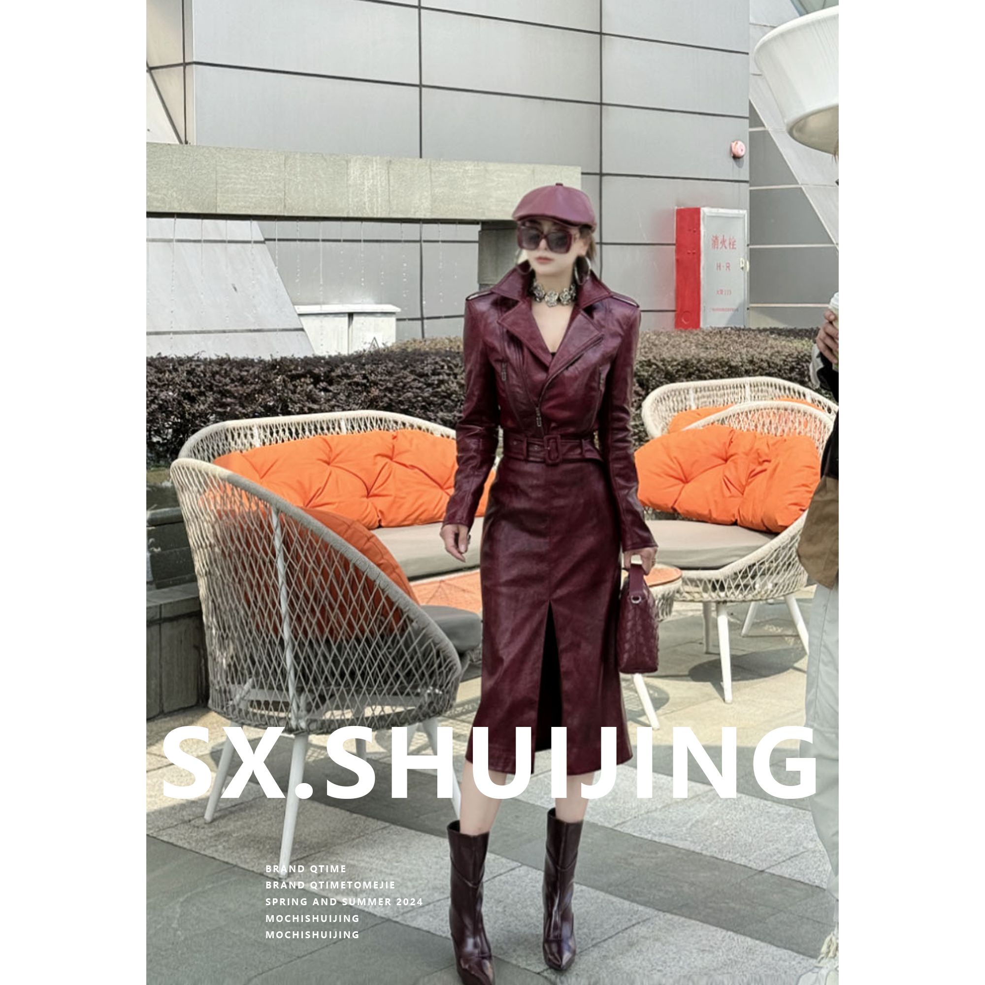 上玄水镜&【乘风-半裙】品牌设计师 时尚皮衣半裙 24480268