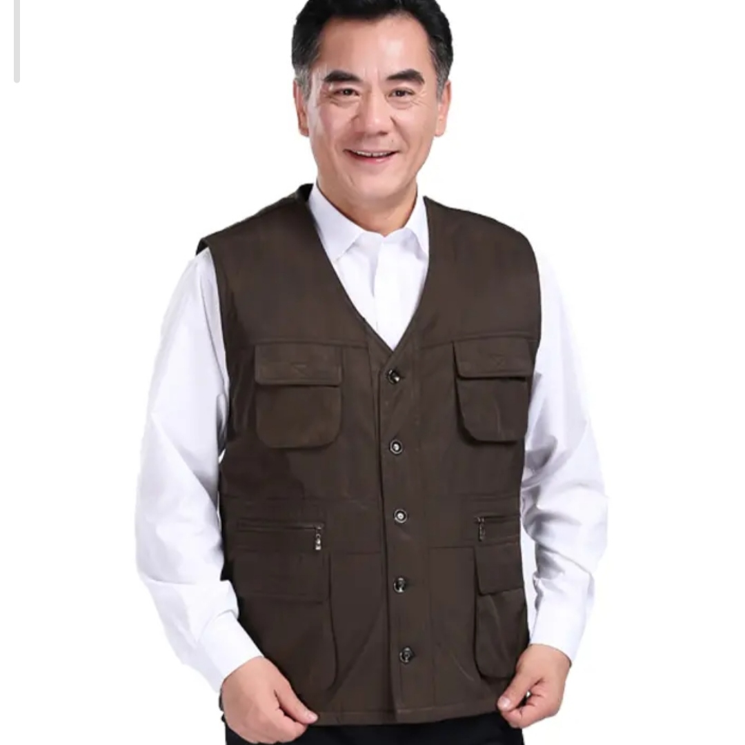 新疆羊皮毛马夹中老年爸爸装加厚冬季保暖防寒背心男士口袋