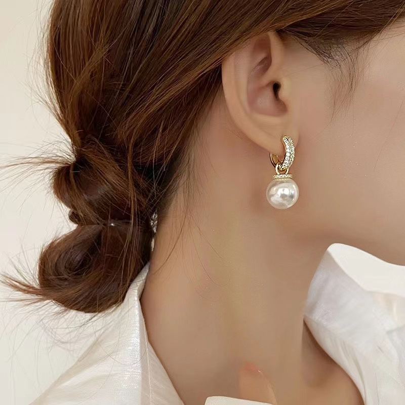 铜合金耳饰 【小蛮腰耳扣】一款两戴赫本小香风法式经典手工耳环391