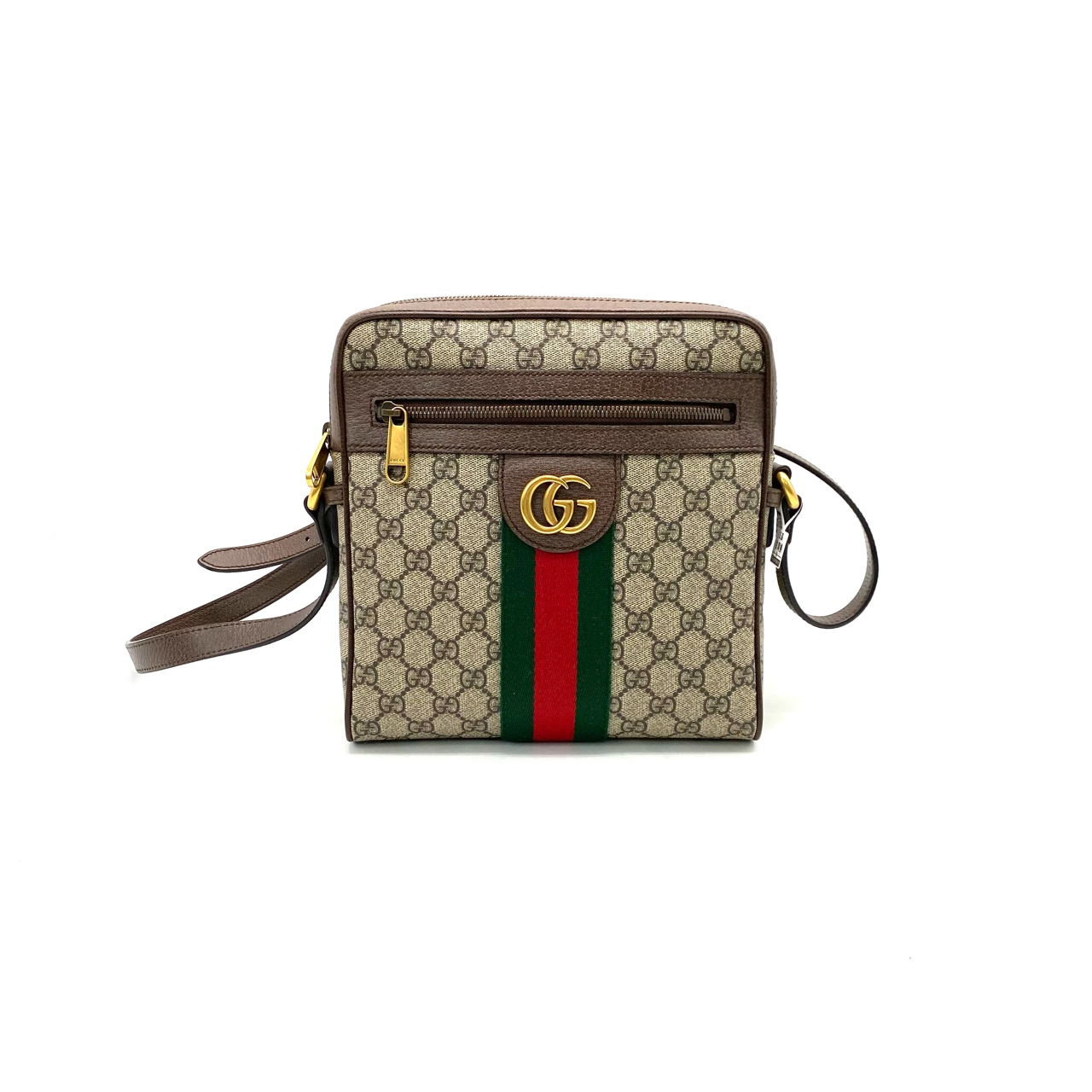 99新 GUCCI/古驰 Ophidia系列小号 GG 男士邮差包 尺寸23/24