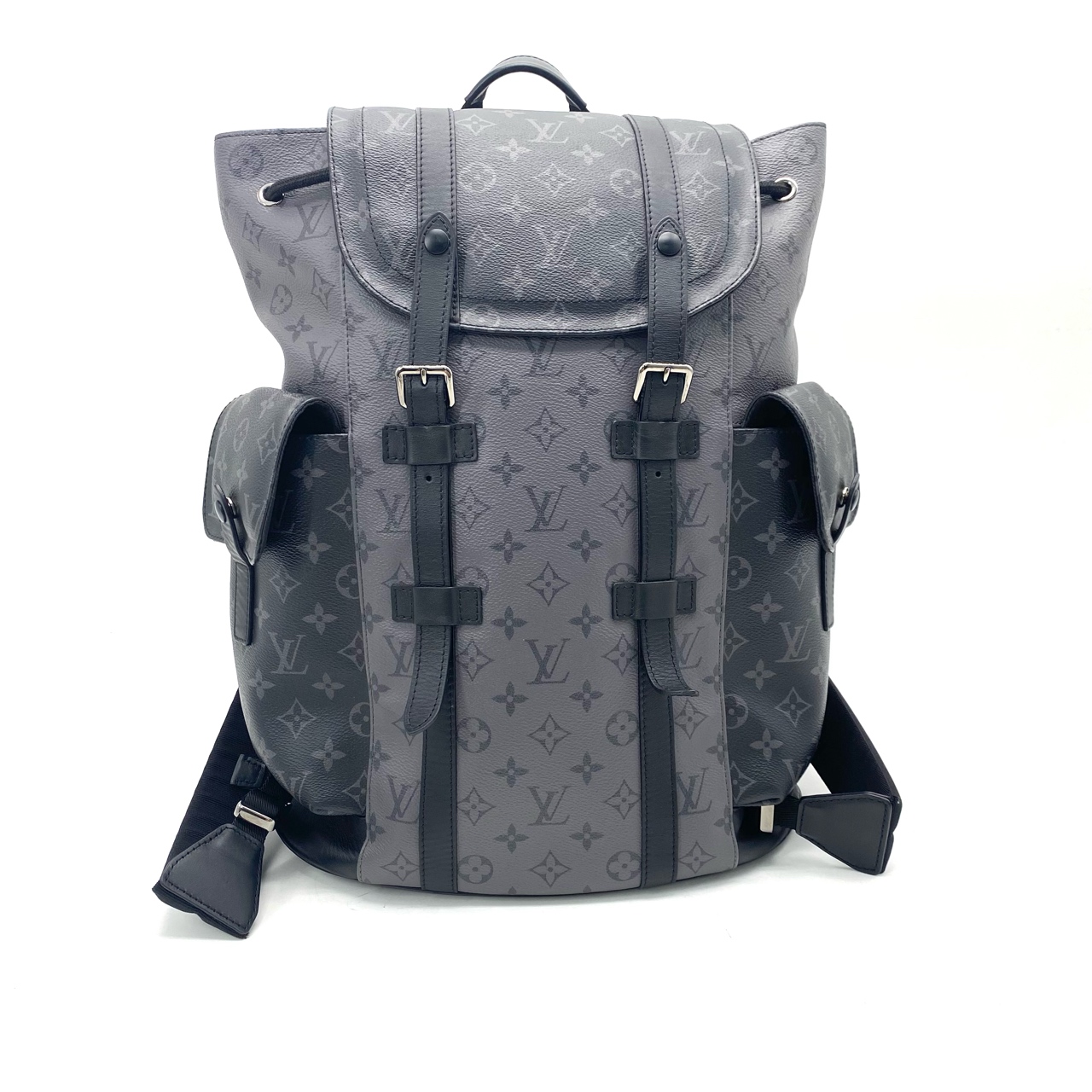 99新 LouisVuitton/路易威登 黑武士老花Christopher双肩包 38/44