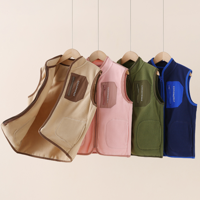 【海涛专属】儿童抗静电马甲秋冬春秋摇粒绒保暖冬季双面背心R24C14