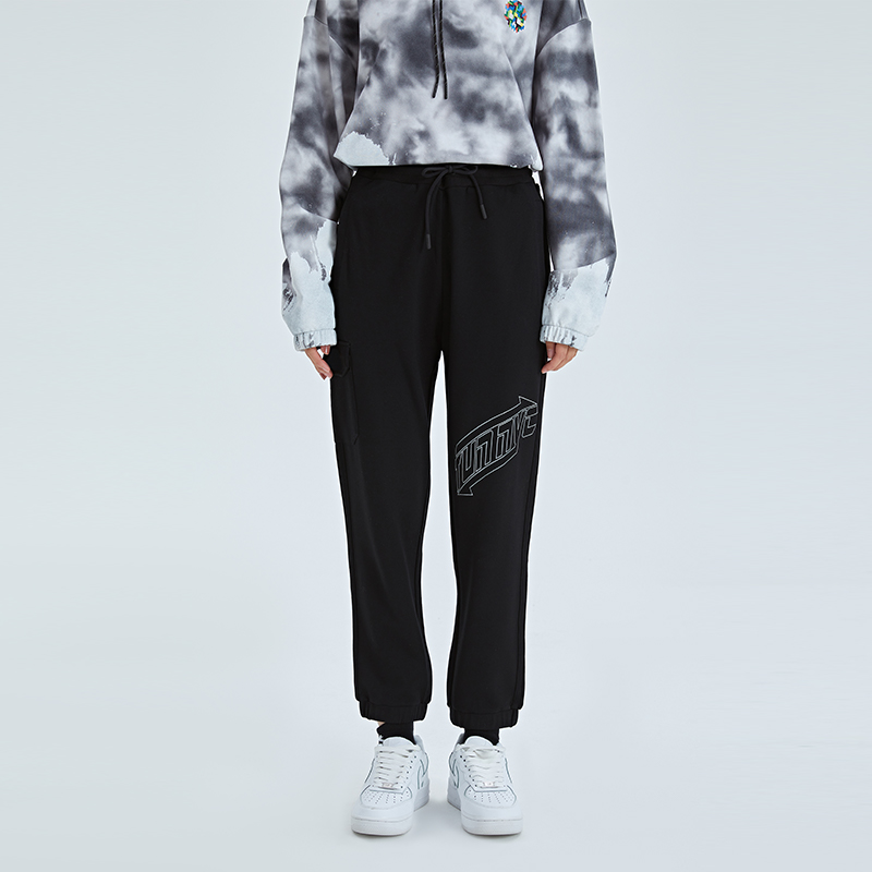 Fun潮牌秋季新款女款时尚休闲青春裤针织长裤小脚运动卫裤女