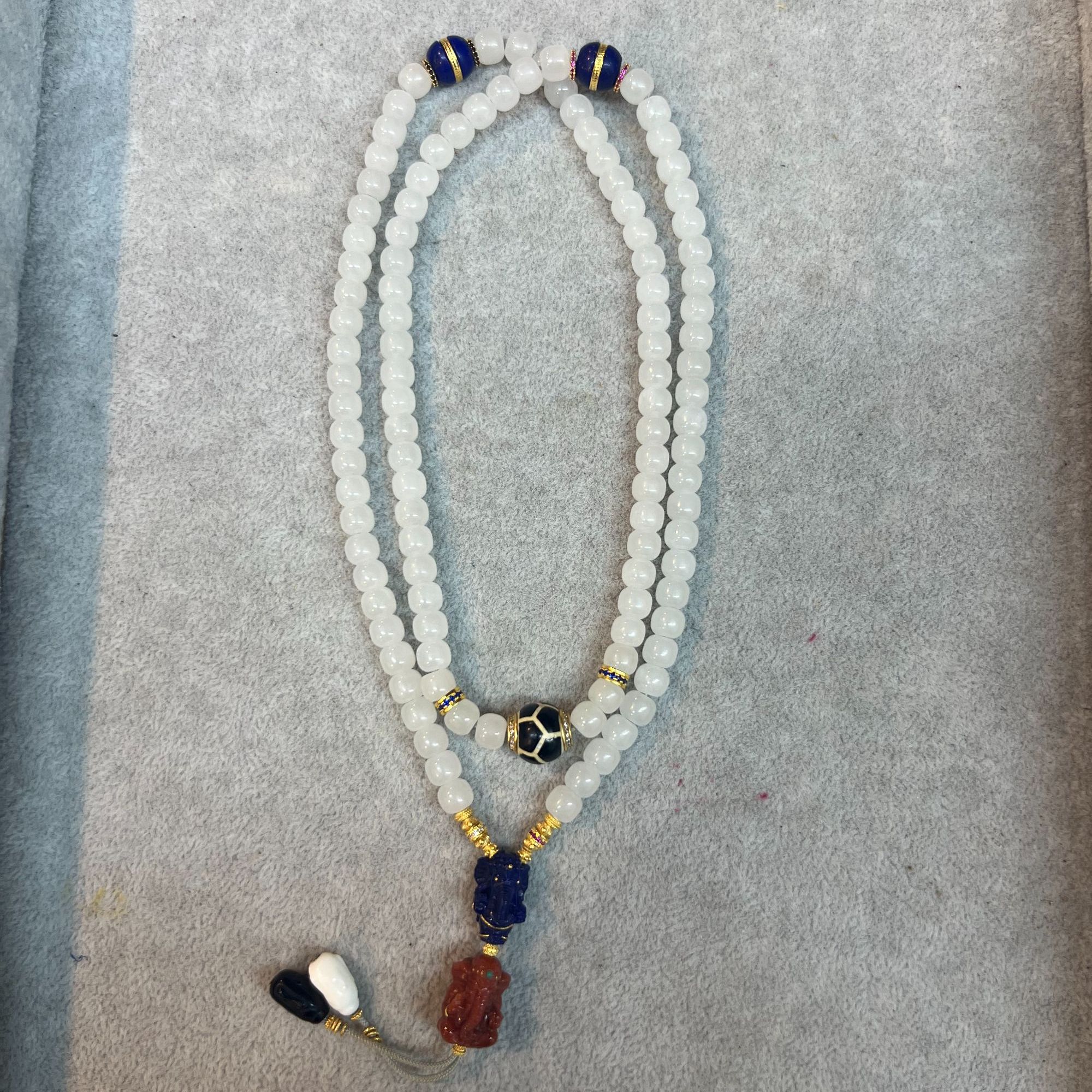 精品和田玉108脖挂