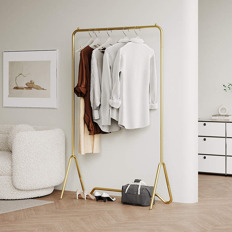 挂衣架落地式晾衣架阳台卧室衣帽架家用简易衣架子房间立式晾衣架