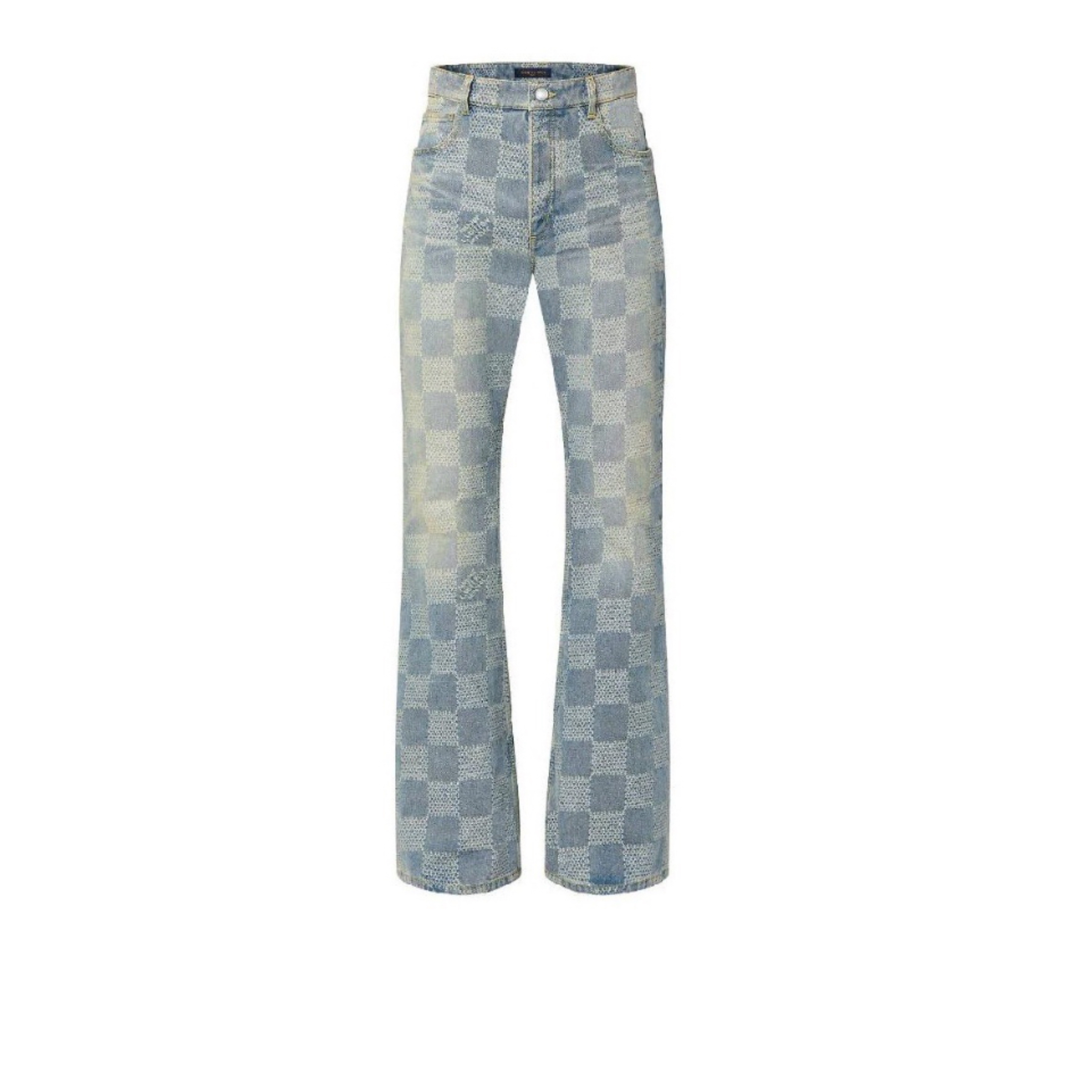 未使用 LouisVuitton/路易威登 31码/24菲董棋盘格微喇牛仔裤