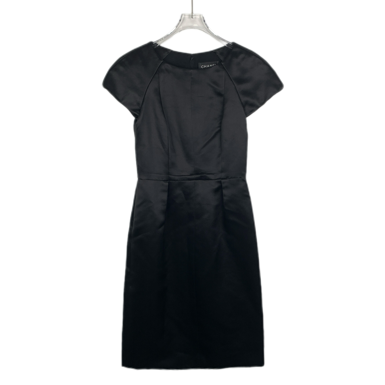 99新 Chanel/香奈儿  012320  黑色圆领真丝短袖连衣裙 36码 