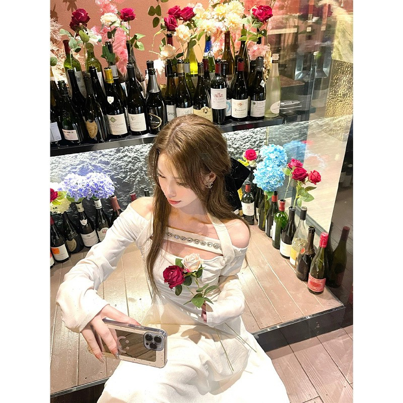 丝绒年会连衣裙秋冬女打底内搭