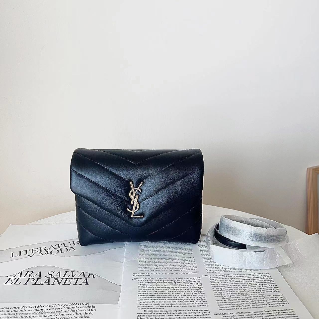 99新 YSL/圣罗兰 ysl loulou小号黑金包/优品