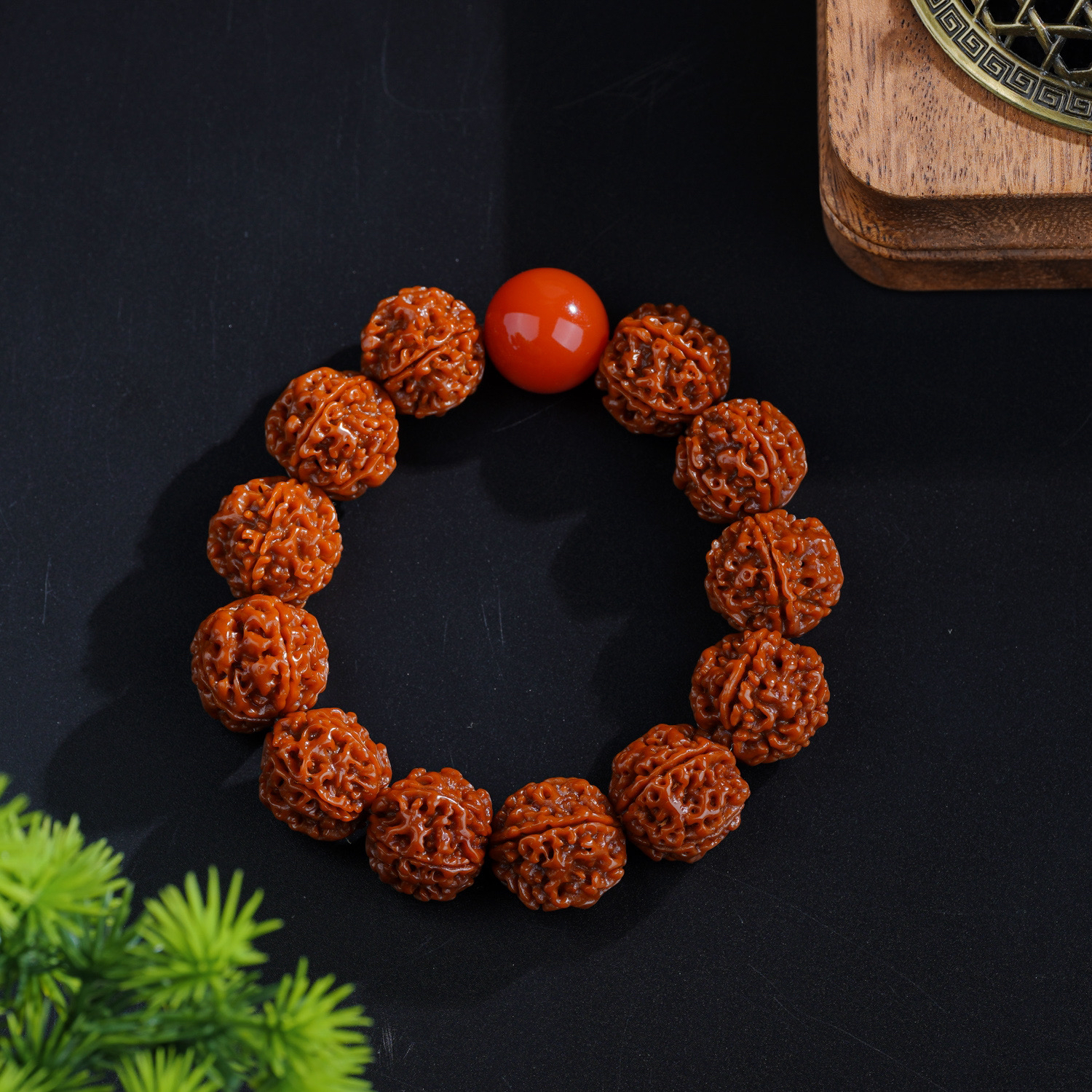 五瓣机刷玉化大金刚20红（非天然配饰，无裂不金刚介意慎拍）