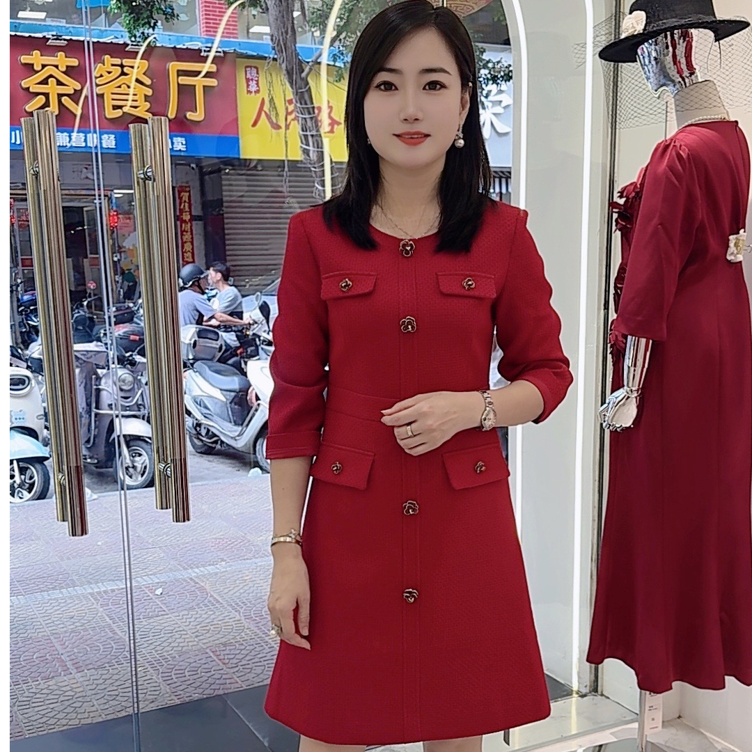 欧版法式轻奢高级感连衣裙