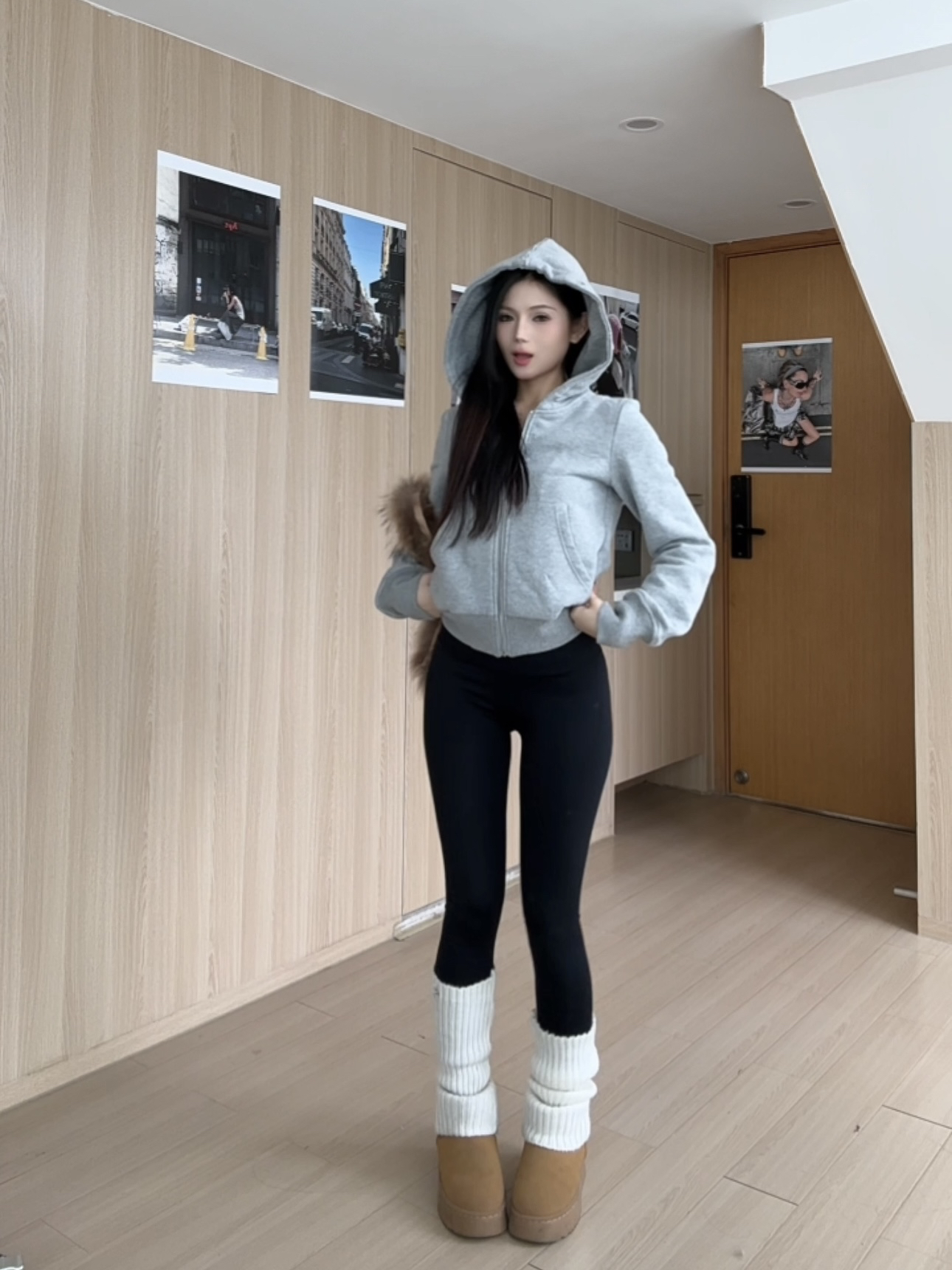 【月月自留打底裤】加绒鲨鱼裤女秋冬外穿保暖紧身裤