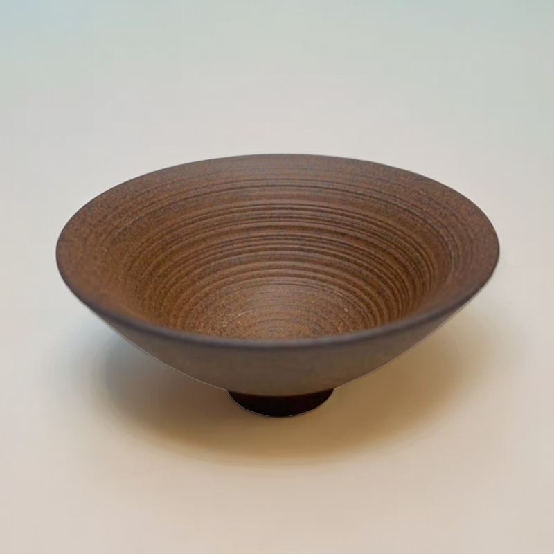 （素）粗陶斗笠杯原矿老岩泥手工陶瓷复古茶杯日式柴烧品茗杯主人杯