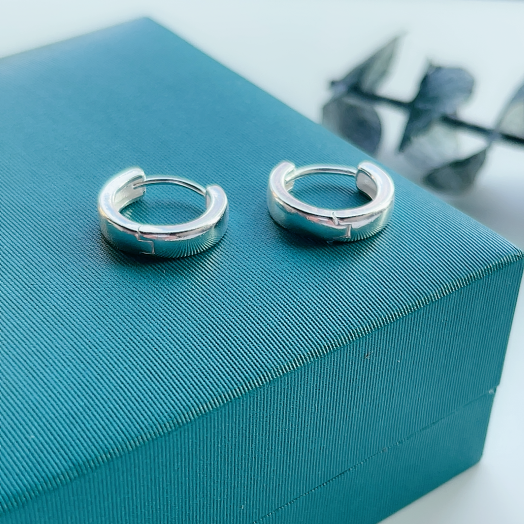 足银耳饰 圆圈圈圈耳环耳扣简约气质百搭个性小众素款精致小巧