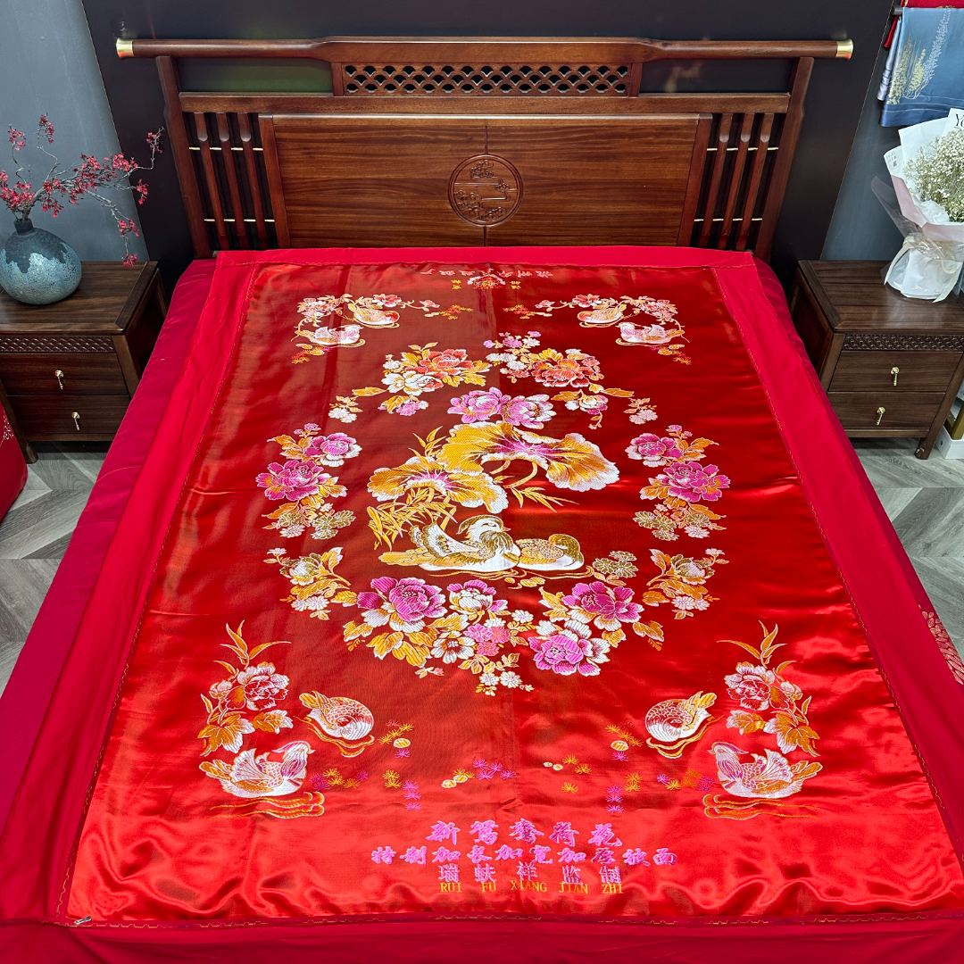 【单被面】结婚喜庆织锦缎单被面多功能加厚加大