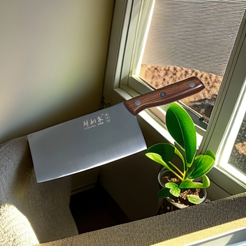 邓铁匠9cr18moV+304刀面锋利家用两用斩切刀（微瑕疵）