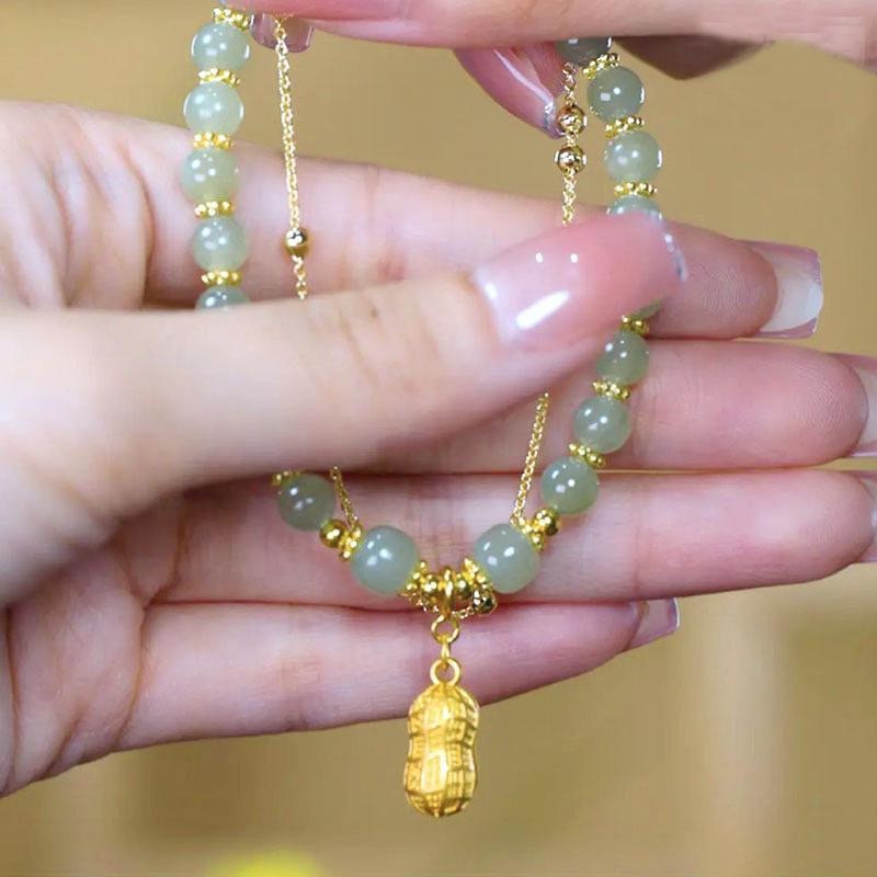 合金手链 合金手链双层叠戴好事花生手链