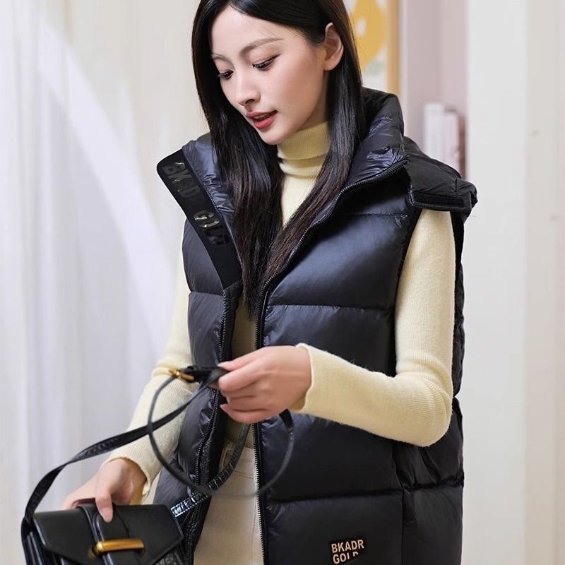 秋冬新款网红时尚韩版马甲男女款潮流外穿宽松冬背心百搭保暖立领