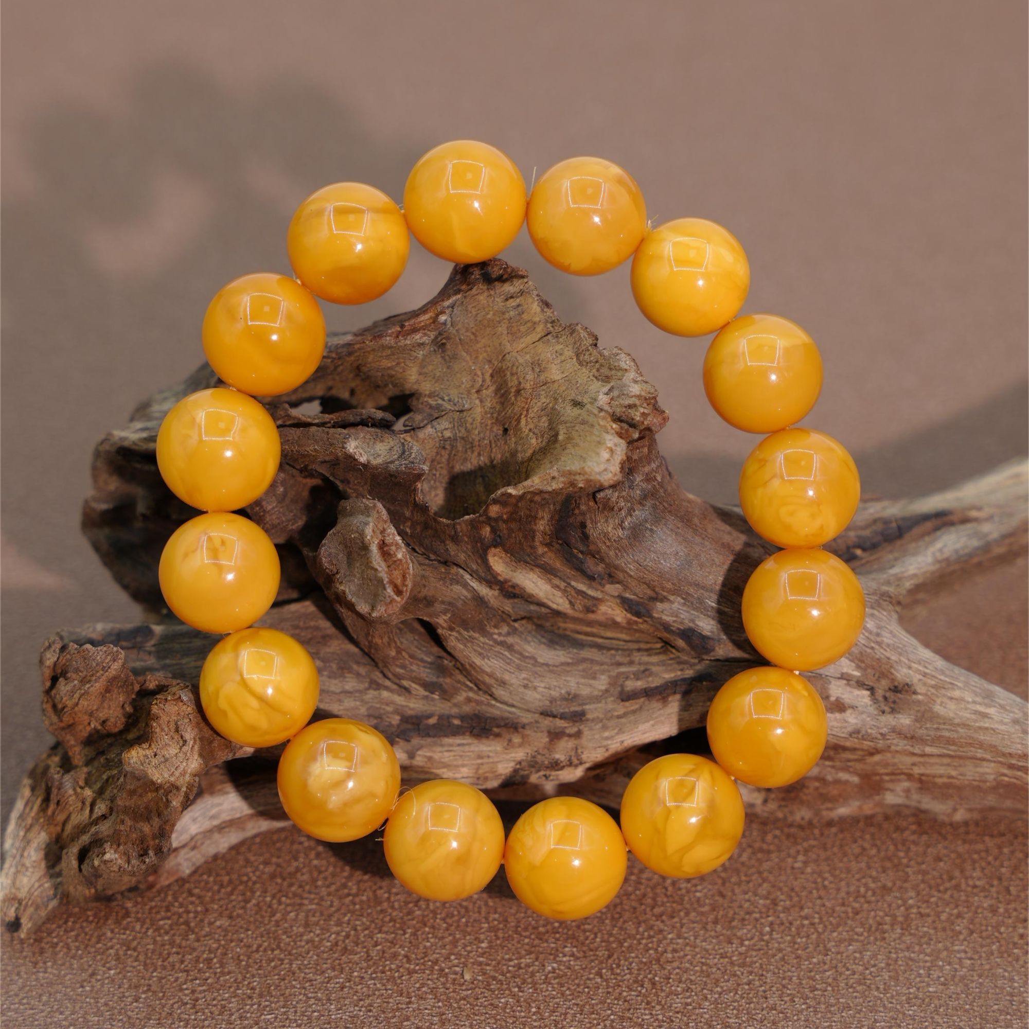 10-17mm老蜡飘花蜡圆珠手串多规格(多样性发一件)